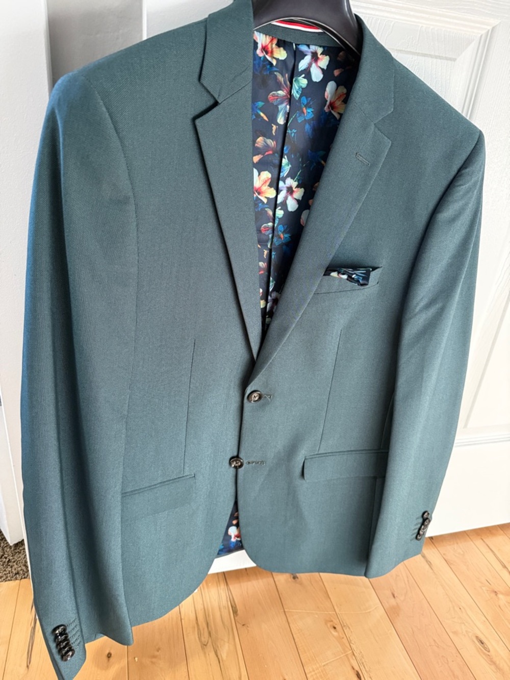 Men's Teal Green Two-Button Blazer
